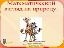 Презентация по математикемАТЕМАТИЧЕСКИЙ ВЗГЛЯД НА ПРИРОДУ