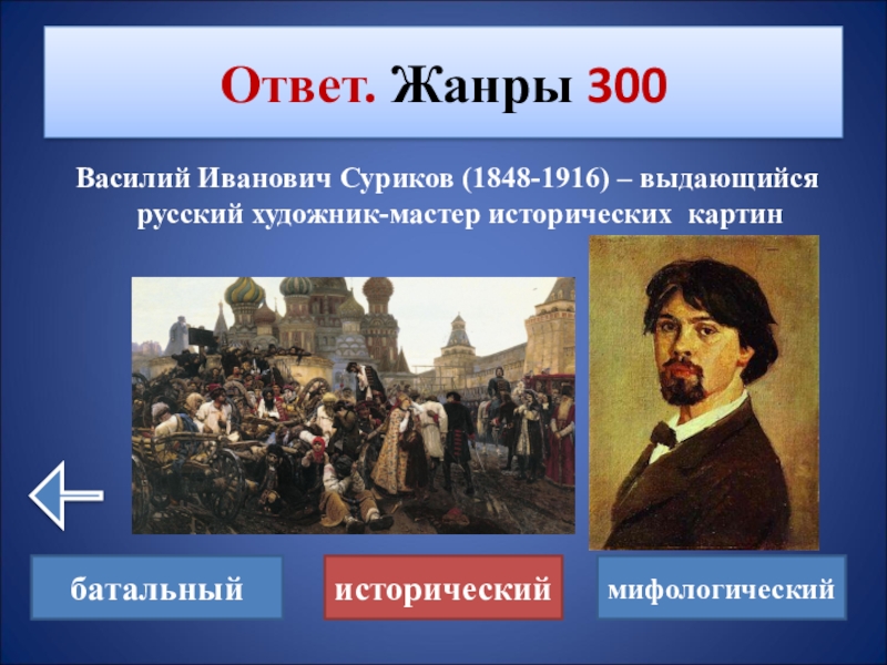 В каком жанре писал суриков картины