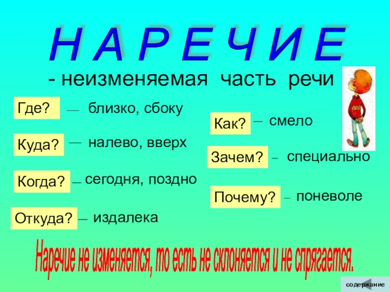 5 класс русский язык наречие презентация