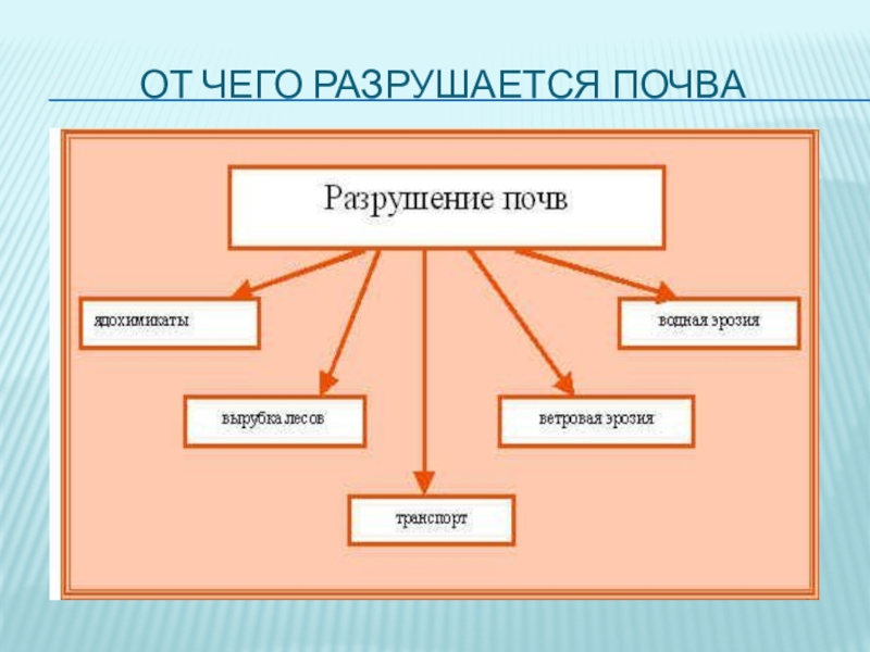 Причины и факторы разрушающие почву схема