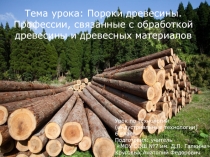 Профессии, связанные с обработкой древесины