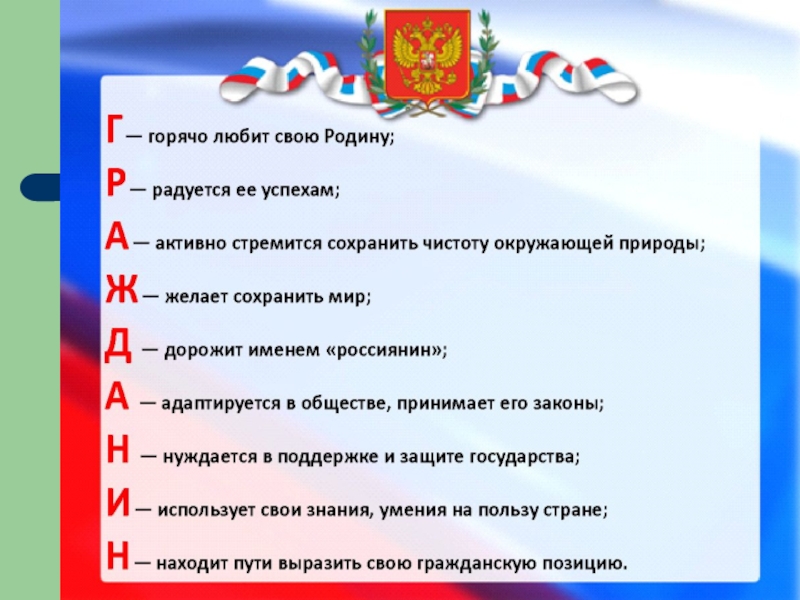 План по теме гражданин рф