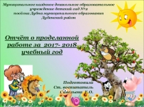 Образовательная и методическая работа в МКДОУ №2 п. Дубна в 2017-2018 учебном году