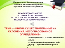 Имена существительные первого и второго склонения