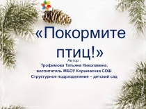 Презентация на конкурс на тему Покормите птиц.