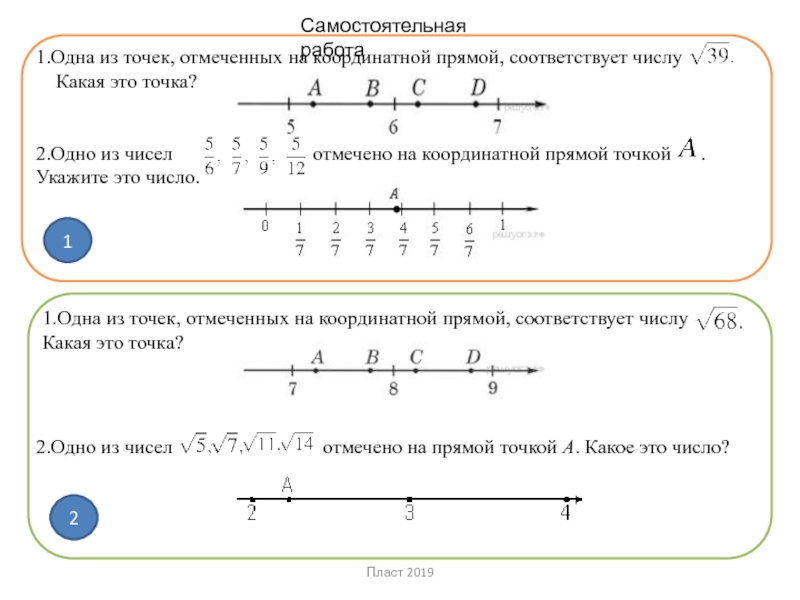 Точка номер 1. Таблица координатной прямой 7 класс. Задания с координатной прямой. Одна из точек, отмеченных на координатной прямой, соответствует числу. Одна из точек отмеченных на координатной прямой.