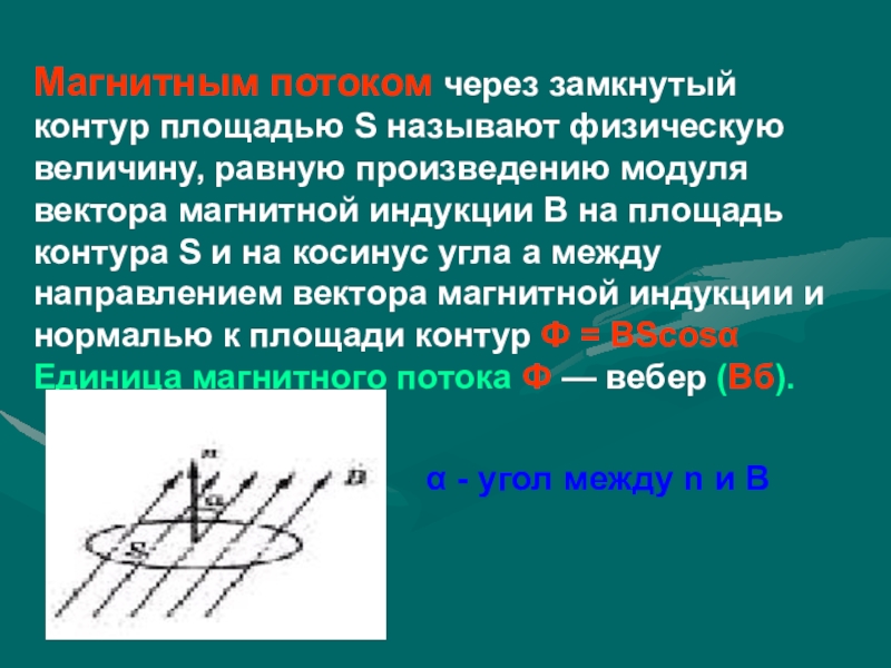 Проводящий контур. Замкнутый контур. Магнитный поток через контур. Магнитный поток в замкнутом контуре. Магнитный поток через замкнутый контур.