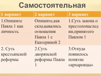 Презентация и видеоролик Внешняя политика Павла 1