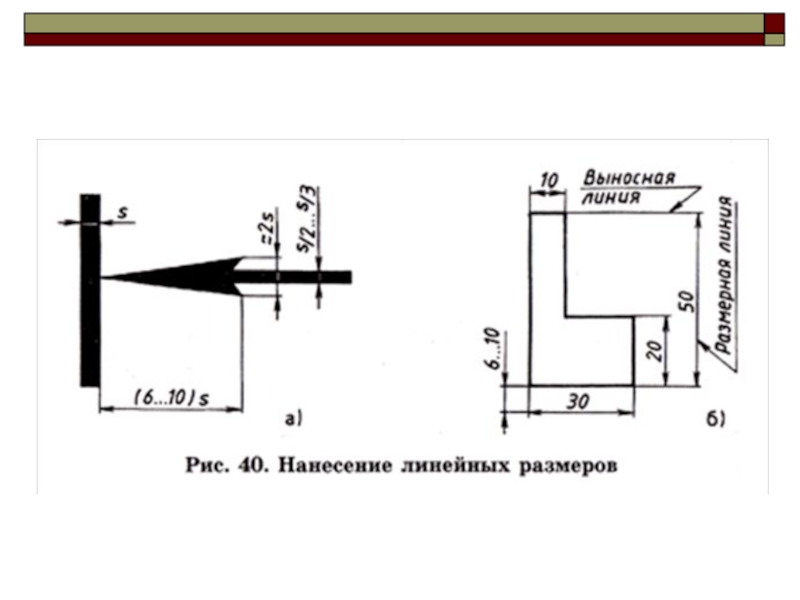 Размеры стрелок в чертежах