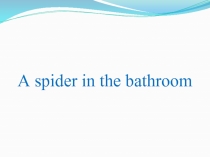 Презентация по теме A spider in the bathroom (2 класс)