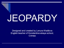 Презентация Water, Water Everywhere Double Jeopardy Game