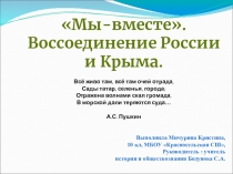 Презентация о воссоединении Крыма с Россией