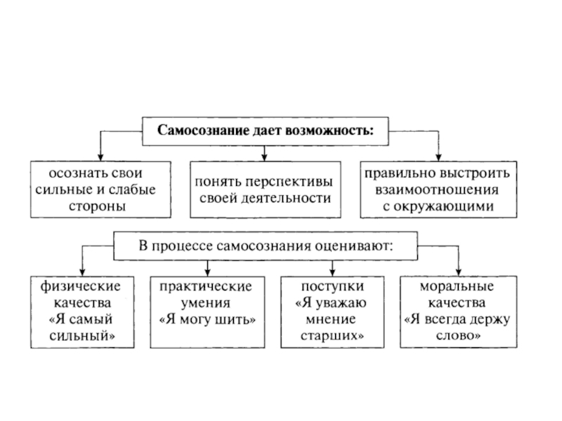 План самосознание егэ