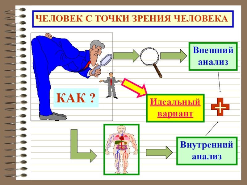 Виды человека обществознание. Человек с точки зрения человека. Человек с точки зрения механики. Внешний анализ человека. Внутренний анализ человека.