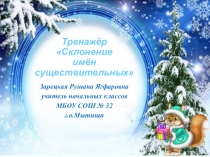 Презентация по русскому языку Склонение имён существительных