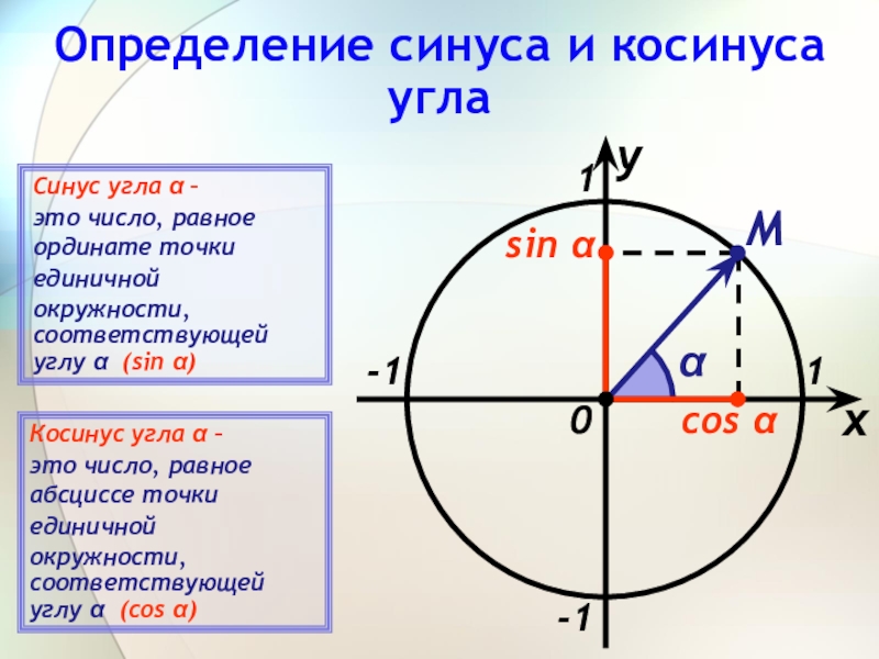 Определение синуса косинуса и тангенса угла 10 класс презентация алимов