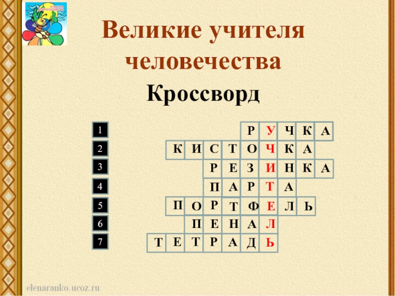 Кроссворд великий путешественник с ответами