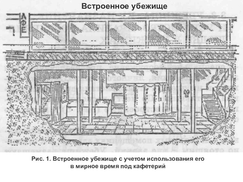 На схеме встроенного убежища цифрой 10 обозначено