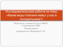 Презентация Какие виды плесени живут у нас в холодильнике?