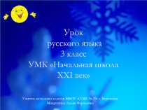 Урок по русскому языку на тему :  Число имен существительных,