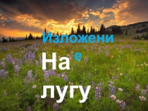 Презентация по русскому языку изложение  На лугу