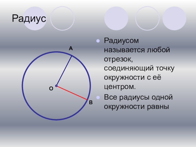 Радиус первого. Отрезок соединяющий точку окружности с центром. Отрезок соединяющий точку окружности с ее центром. Отрезок соединяющий одну точку окружности. Отрезок соединяющий центр окружности и любую точку.