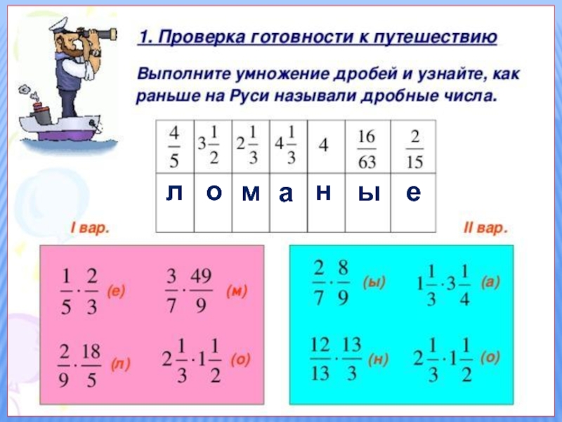 Все действия с обыкновенными дробями 6 класс презентация повторение