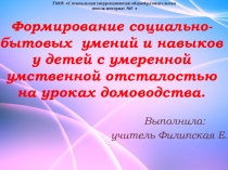 Презентация: Домоводство (6 класс)