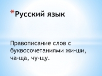 Презентация по русскому языку на тему  Правописание жи-ши, ча-ща.чу-щу. Повторение (2 класс)