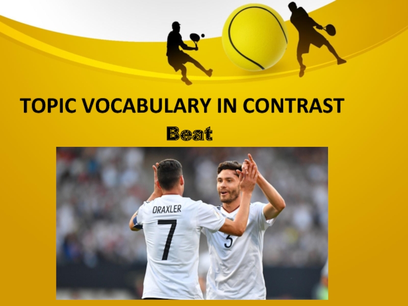 Topic vocabulary in contrastBeat