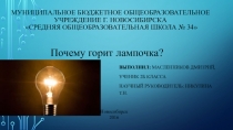 Научно-практическая работа Почему горит лампочка?