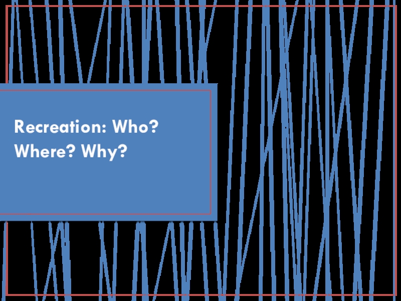 Презентация по английскому языку Recreation: Who? Where? Why?