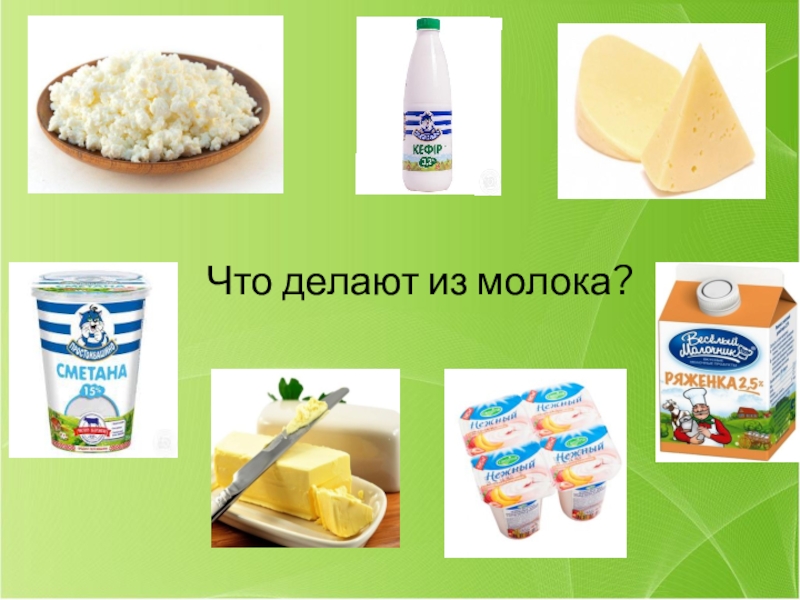 Молочные продукты картинки для детей с названиями