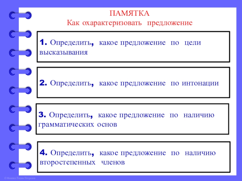 Ответы на вопросы охарактеризуйте. Памятка предложение. Как охарактеризовать предложение. Как определить какое предложение. Как характеризовать предложение памятка.