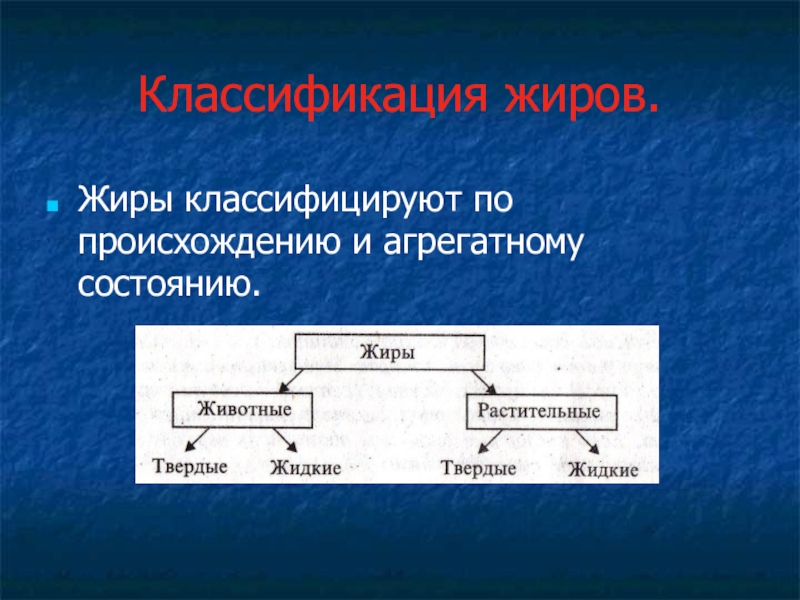 Презентация классификация жиров