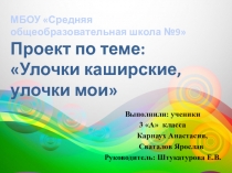 Презентация к проекту Улочки мои