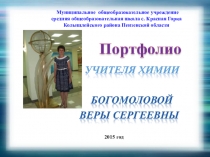 Презентация Электронное портфолио учителя химии