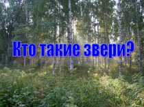 Презентация по окружающему миру Кто такие звери?