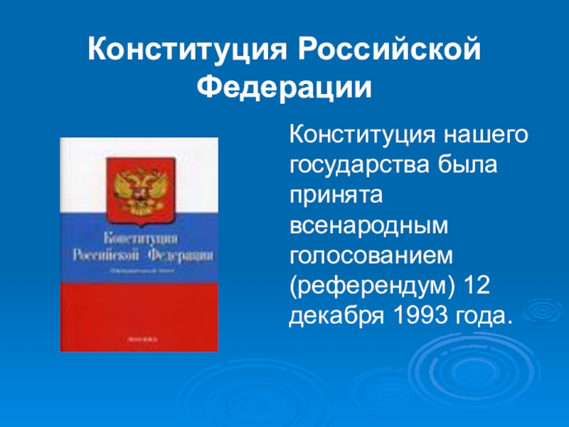 Предложение со словом конституция российской федерации