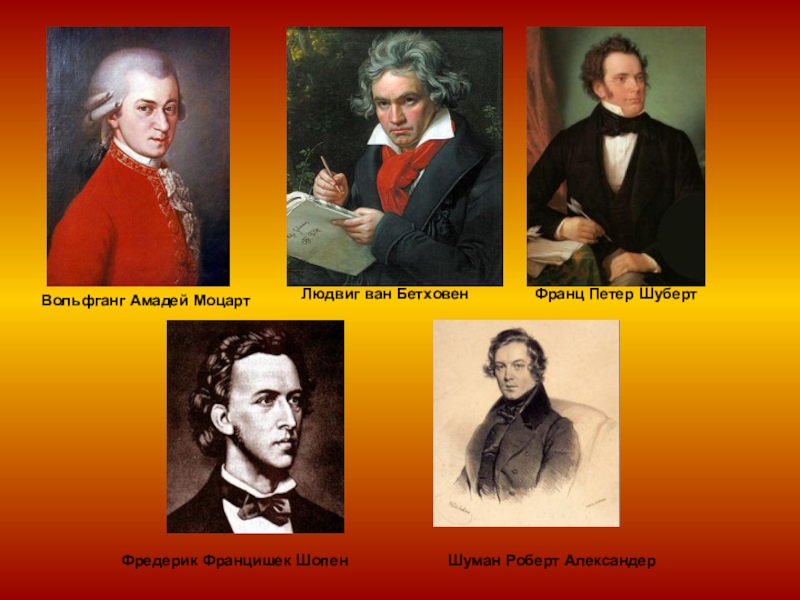 Великие композиторы: Шопен, Бетховен, Глинка,