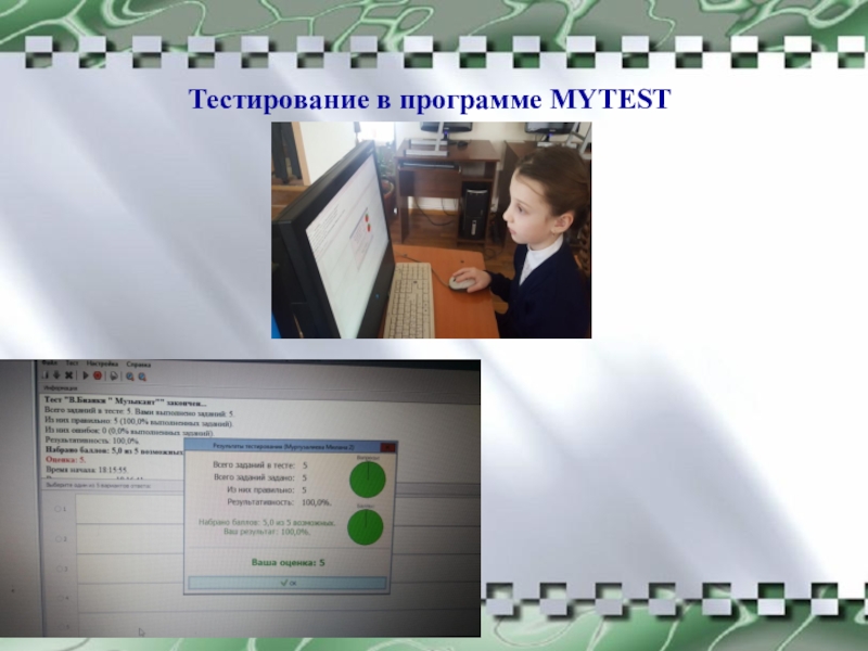 Тестирование в программе MYTEST