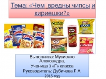 Проект - презентация Чипсы и кириешки,Мусиенко Александры