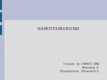 Презентация по физике на тему Нанатехнологии