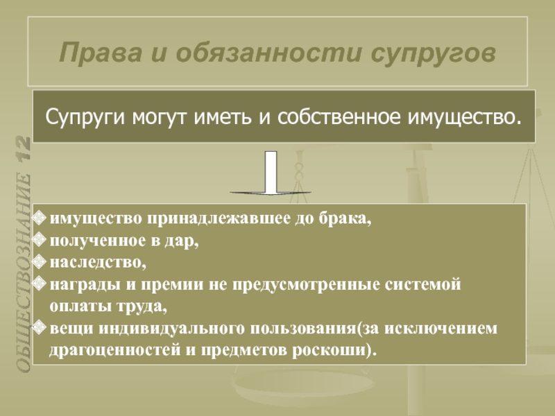 Ответственность супругов по обязательствам семейное право. Предметы роскоши в семейном праве. Наследование наград. Вещи индивидуального пользования супругов. Предметы роскоши примеры в экономике.