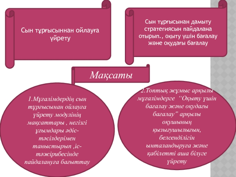 Сын тұрғысынан ойлау технологиясы презентация