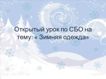 Презентация по теме: Зимняя одежда. Обувь