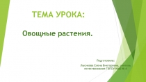 Презентация по естествознанию на тему Овощные растения, 7 класс (для обучающихся с легкой и умеренной умственной отсталостью (интеллектуальными нарушениями))