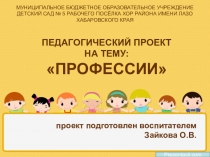 ПРЕЗЕНТАЦИЯ НА ТЕМУ: ПРОФЕССИИ