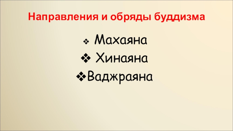 Направления и обряды буддизма презентация 4 класс