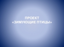 Презентация к проекту для дошкольников Зимующие птицы